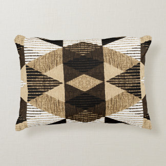 Geometry Repeat: Textured Background Design Accent Pillow