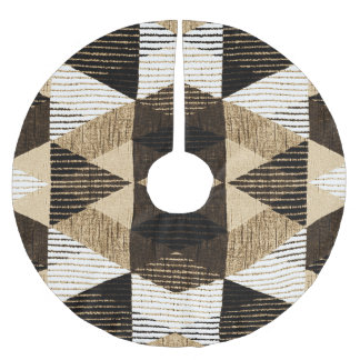 Geometry Repeat: Textured Background Design Brushed Polyester Tree Skirt