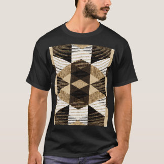 Geometry Repeat: Textured Background Design T-Shirt