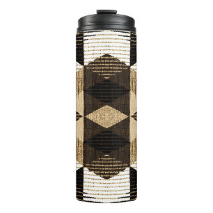 Geometry Repeat: Textured Background Design Thermal Tumbler