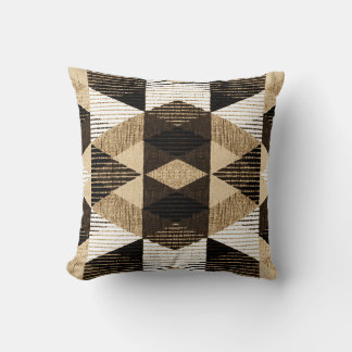 Geometry Repeat: Textured Background Design Throw Pillow