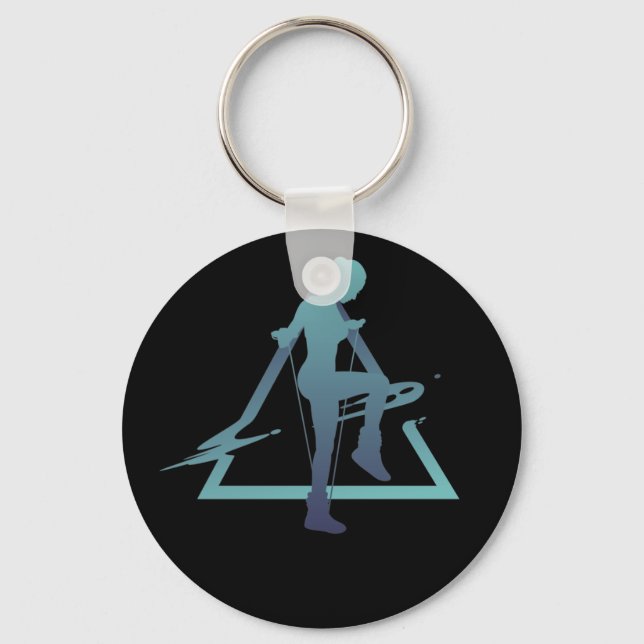 Geometry Rope Jumping Keychain (Front)