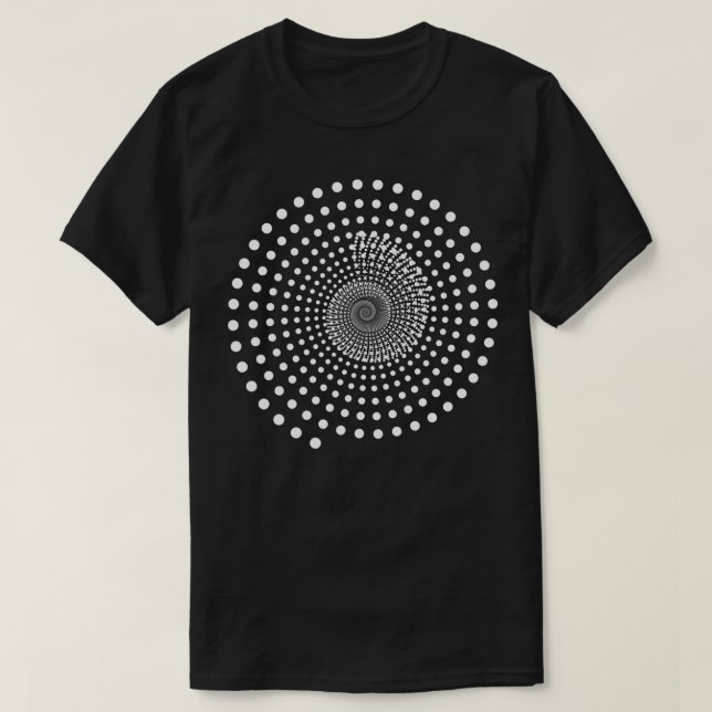 Geometry Spiral Ammonite Design T-Shirt (Design Front)