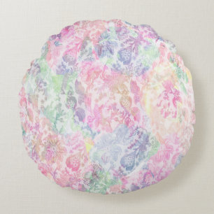Geometry texture classic modern repeat patternpatt round pillow