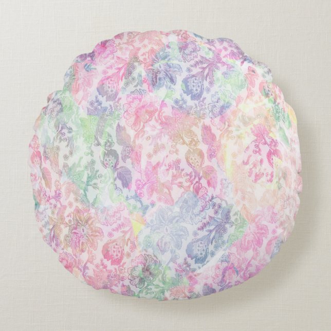 Geometry texture classic modern repeat patternpatt round pillow (Front)