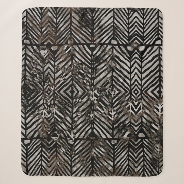 Geometry texture creative repeat modern patternabs sherpa blanket (Front)