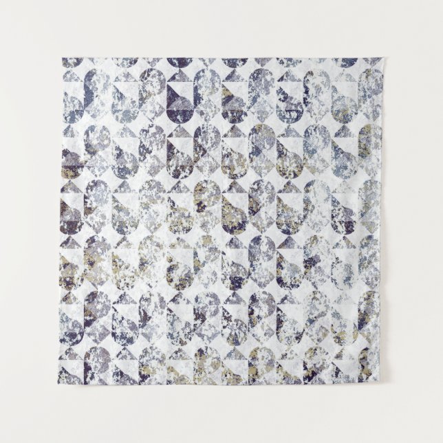 Geometry texture repeat classic patternabstract,ar tapestry (Front)
