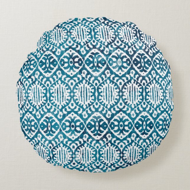 Geometry texture repeat creative modern patternwat round pillow (Front)