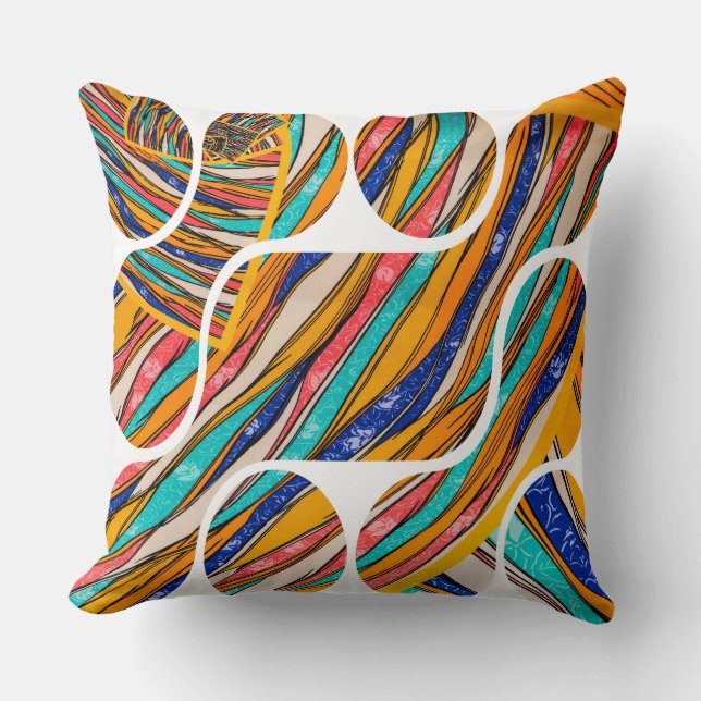 Geometry Throw Pillow Graphics (Front)