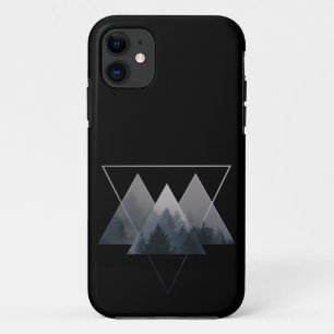 Geometry Triangles Misty Fores iPhone 11 Case