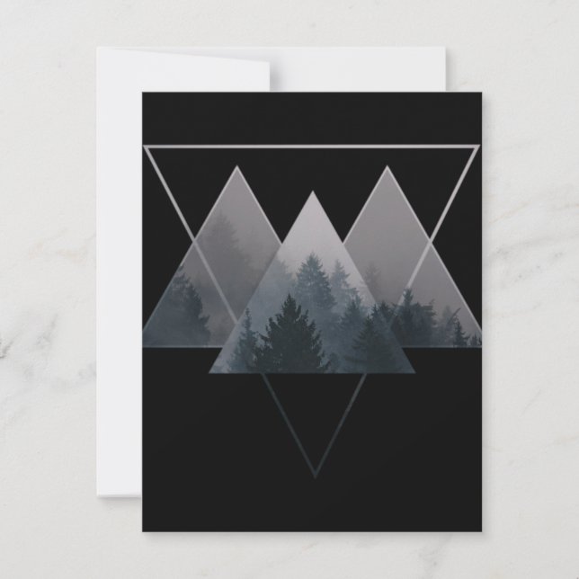Geometry Triangles Misty Fores Save The Date (Front)