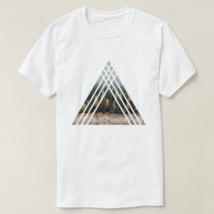 Geometry Triangles Misty Forest T-Shirt