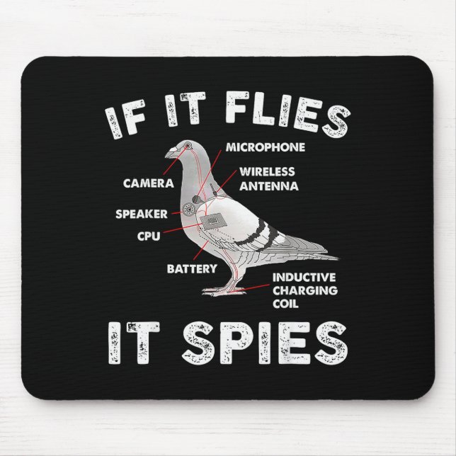 Geon If It Flies Ses Geon Anatomy Theory Bird Love Mouse Pad (Front)