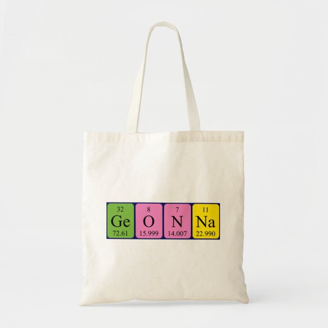 Geonna periodic table name tote bag (Front)