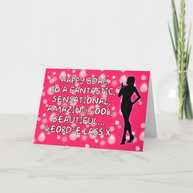 Geordie Birthday Card - Amazing Lass (Front)