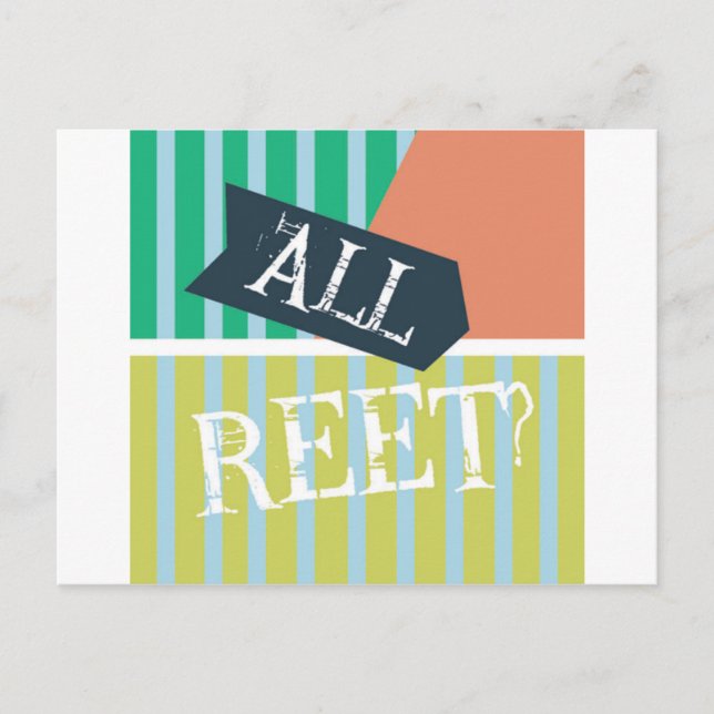 Geordie Card - All Reet? (Front)