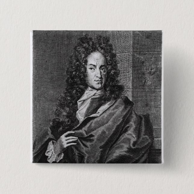 Georg Ernest Stahl 2 Inch Square Button (Front)