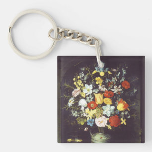 Georg Flegel Big piece of flowers (in niche) Keychain