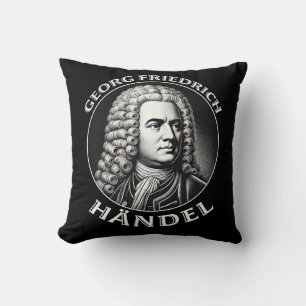 Georg Friedrich Handel Baroque Composer Throw Pillow