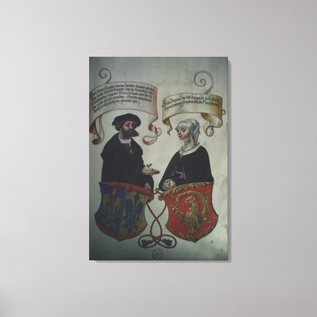 Georg Fugger his wife Regina Imhoff, 'Geheim Canvas Print (Front)