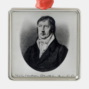 Georg Wilhelm Friedrich Hegel Metal Ornament