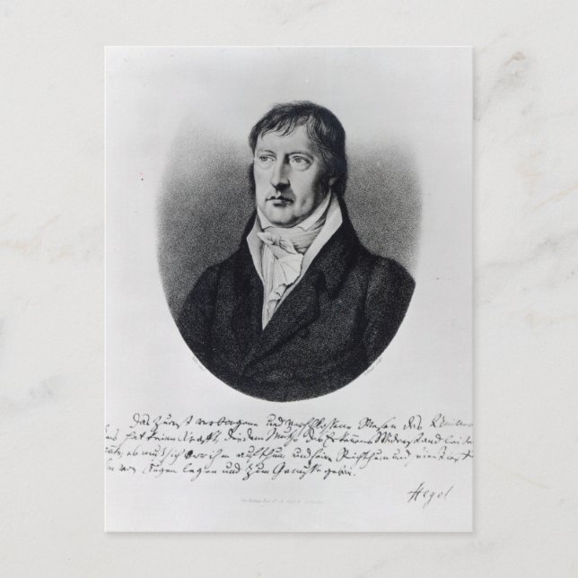 Georg Wilhelm Friedrich Hegel Postcard (Front)