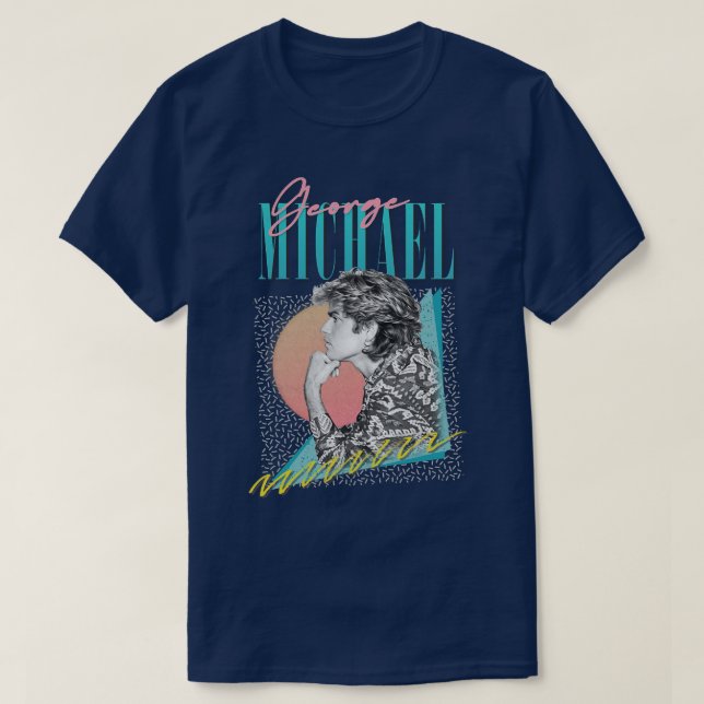 George80s Faded Style Fan Design T-Shirt (Design Front)