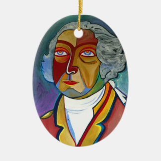 George and Martha Washington Ceramic Ornament