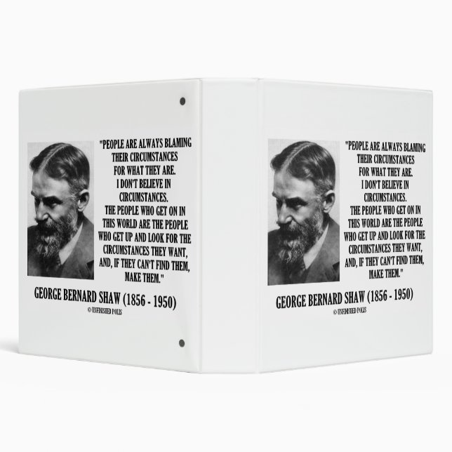 George B. Shaw I Don't Believe In Circumstances Binder (Background)