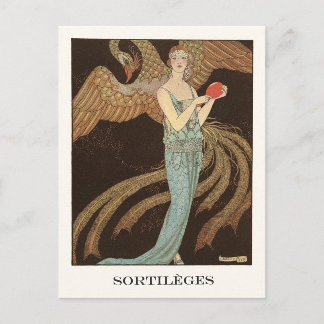 George Barbier Art Deco Fashion Illustration Postcard (Front)