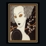 George Barbier Art Deco "Girl With Mirror" 16 x 20 Poster<br><div class="desc">Beautiful,  Art Deco print by one of the great masters - George Barbier -16 x20</div>