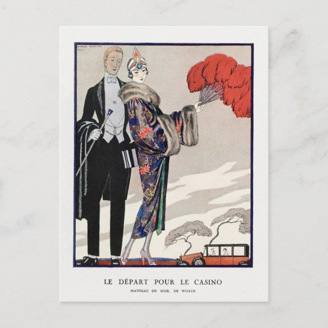 George Barbier, Art Deco Postcard (Front)