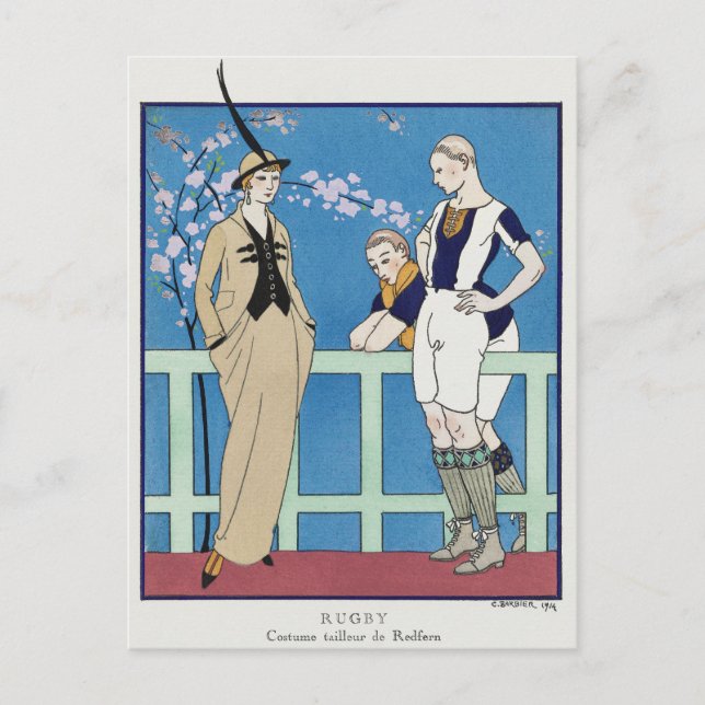 George Barbier, Art Deco Postcard (Front)