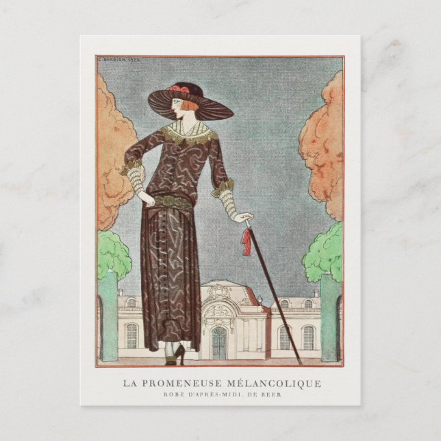 George Barbier, Art Deco Postcard (Front)