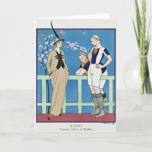 George Barbier, Art Deco Thank You Card