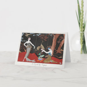 George Barbier, Art Deco Thank You Card