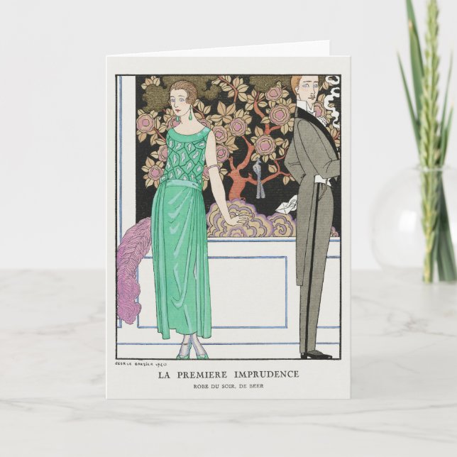 George Barbier, Art Deco Thank You Card (Front)
