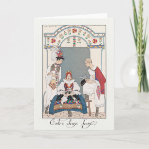 George Barbier, Art Deco Thank You Card