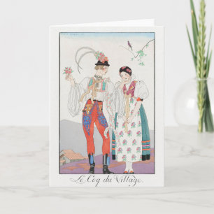 George Barbier, Art Deco Thank You Card