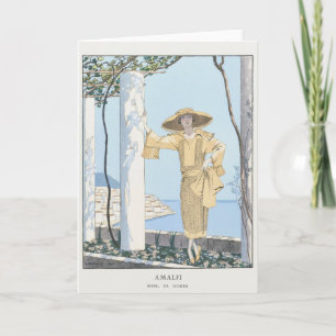 George Barbier, Art Deco Thank You Card