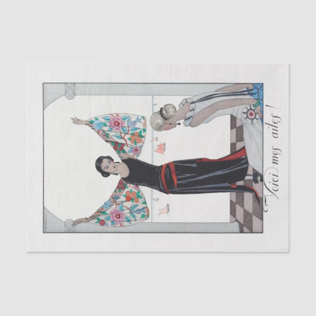 George Barbier, Art Deco Tissue Paper (Front)