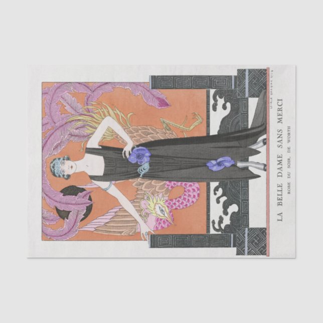 George Barbier, Art Deco Tissue Paper (Front)