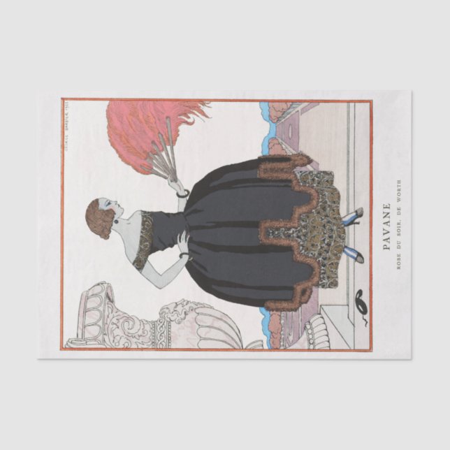 George Barbier, Art Deco Tissue Paper (Front)