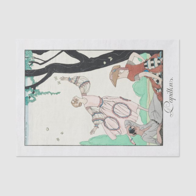 George Barbier, Art Deco Tissue Paper (Front)