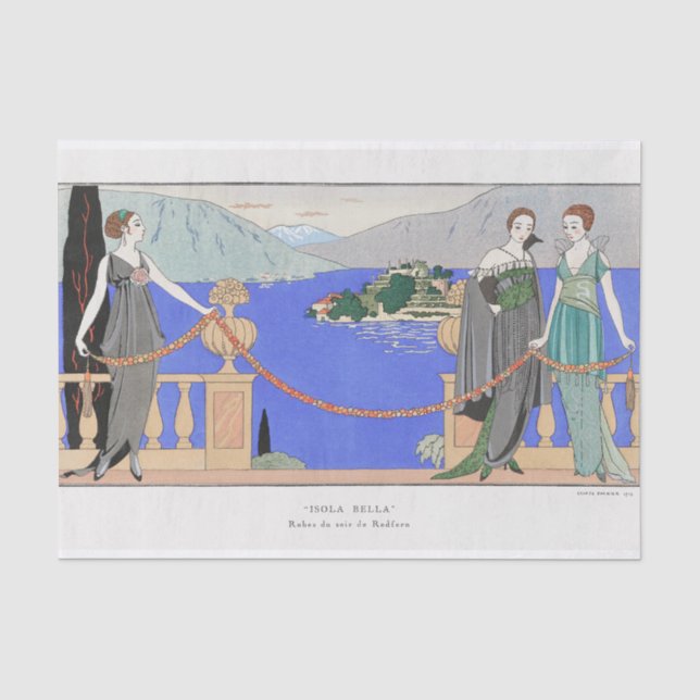 George Barbier, Art Deco Tissue Paper (Front)