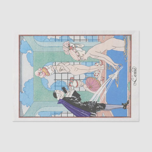 George Barbier, Art Deco Tissue Paper (Front)