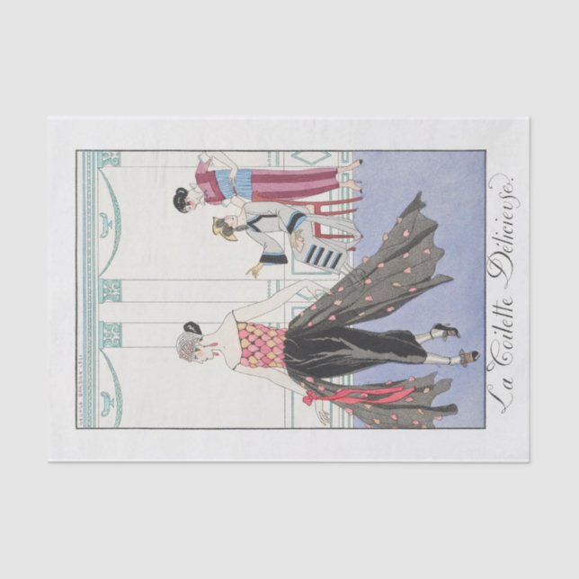 George Barbier, Art Deco Tissue Paper (Front)