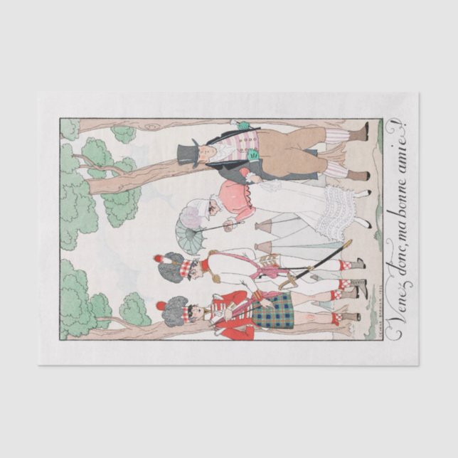 George Barbier, Art Deco Tissue Paper (Front)