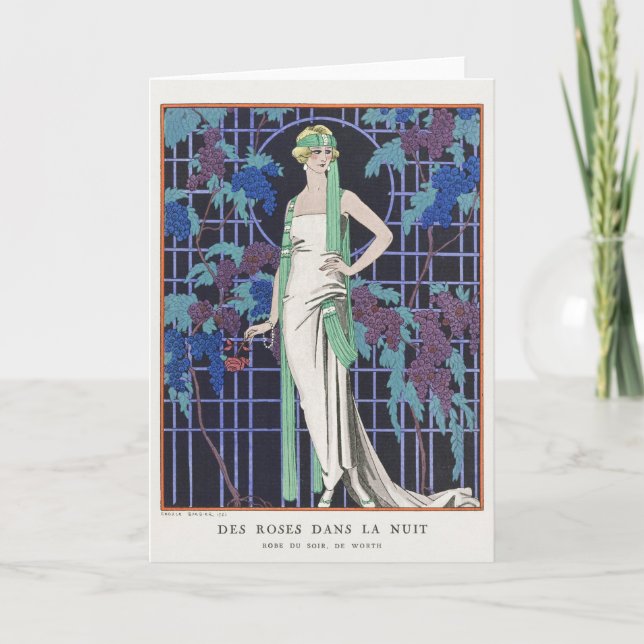 George Barbier, Carte de remerciements Art déco (Devant)