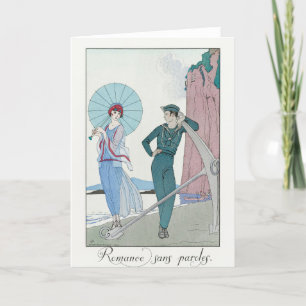 George Barbier, Carte de remerciements Art déco